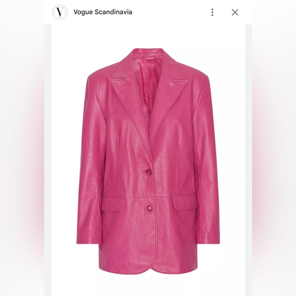 Legally Blonde Designer Barbie Pink Genuine Leather Blazer Size Eu 34